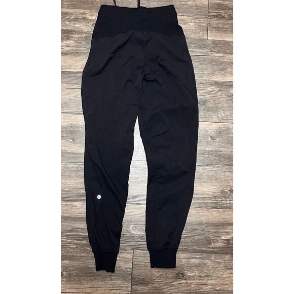 Lululemon Dance Studio Joggers Mid Rise Full Length Black Drawstring Pant Sz 0 - Picture 4 of 8